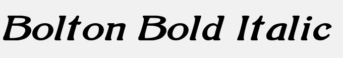 Bolton Bold Italic